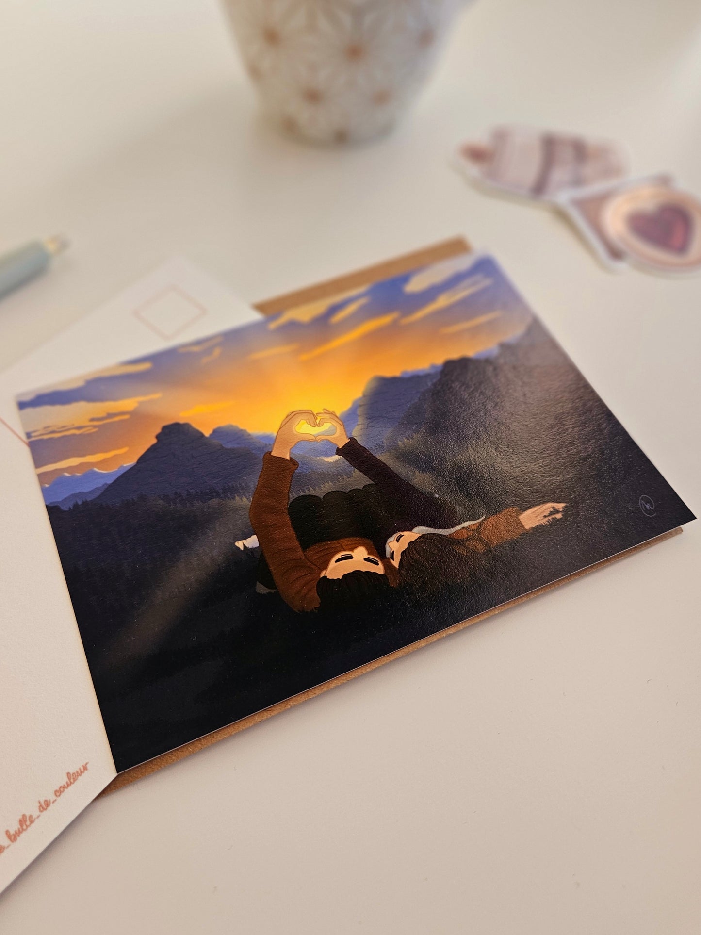 Carte « Les amoureux de la montagne »