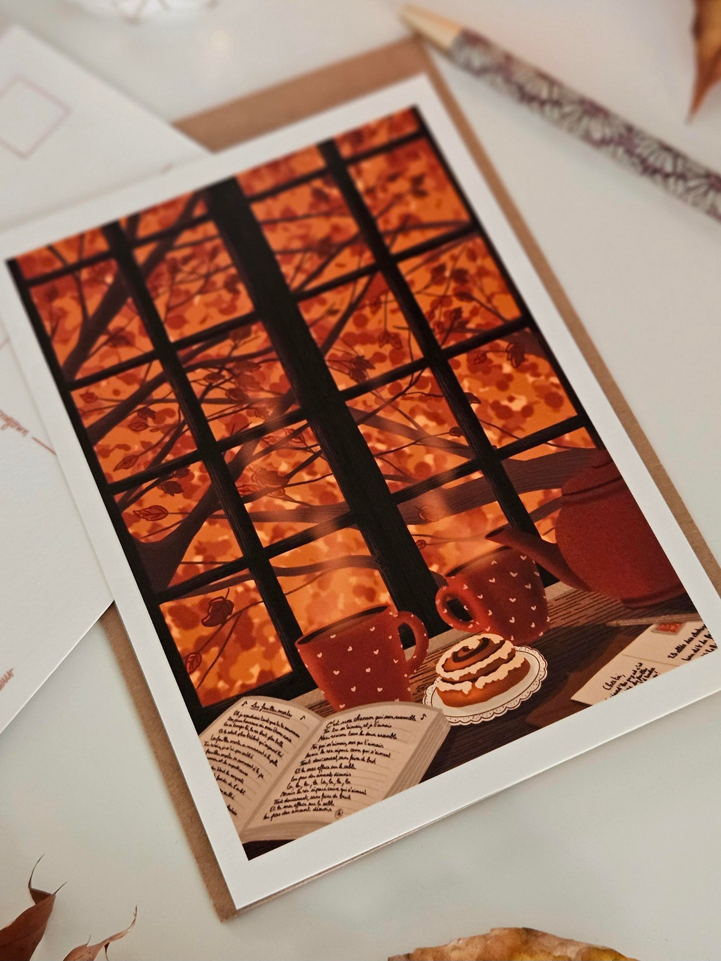 Carte « Les feuilles mortes »