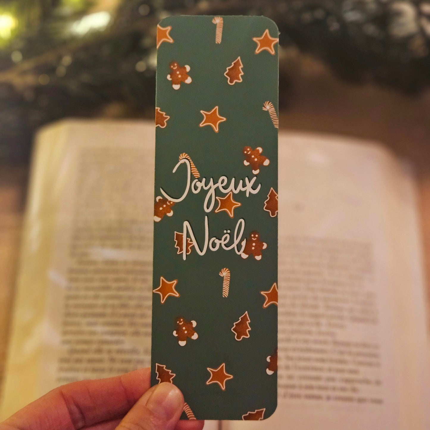 Marque-page « Sablés de Noël » Vert