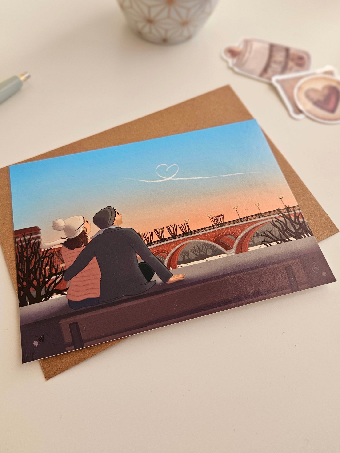 Carte « Les amoureux rêveurs »