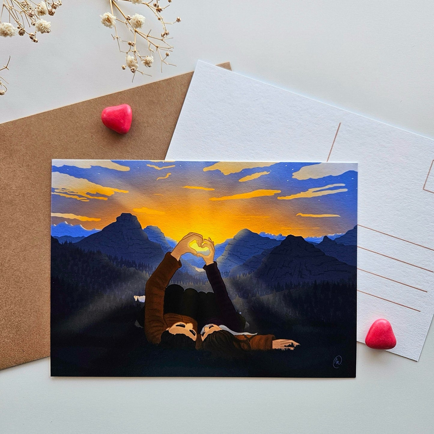 Carte « Les amoureux de la montagne »