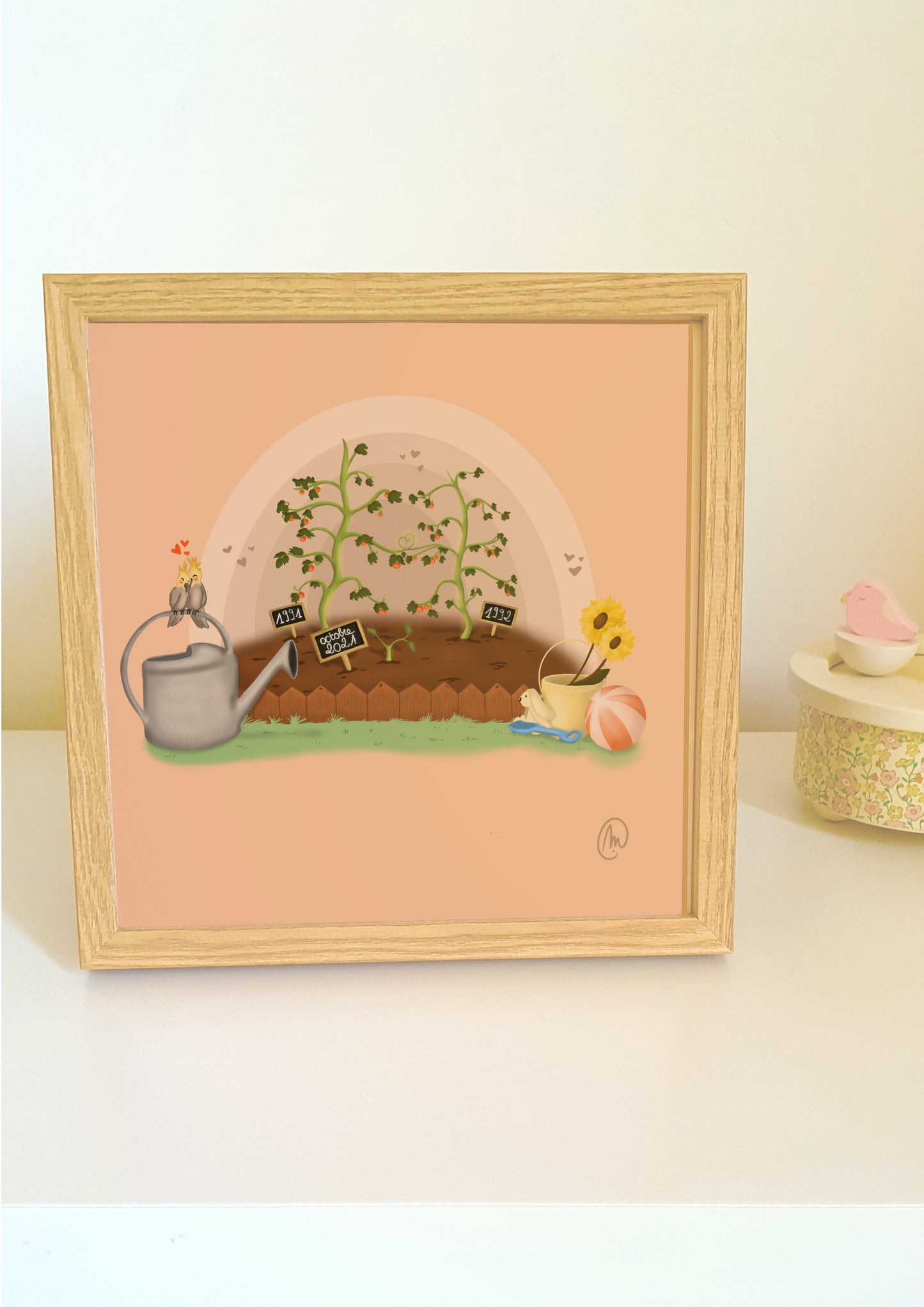 Affiche Le Potager - Annonce naissance