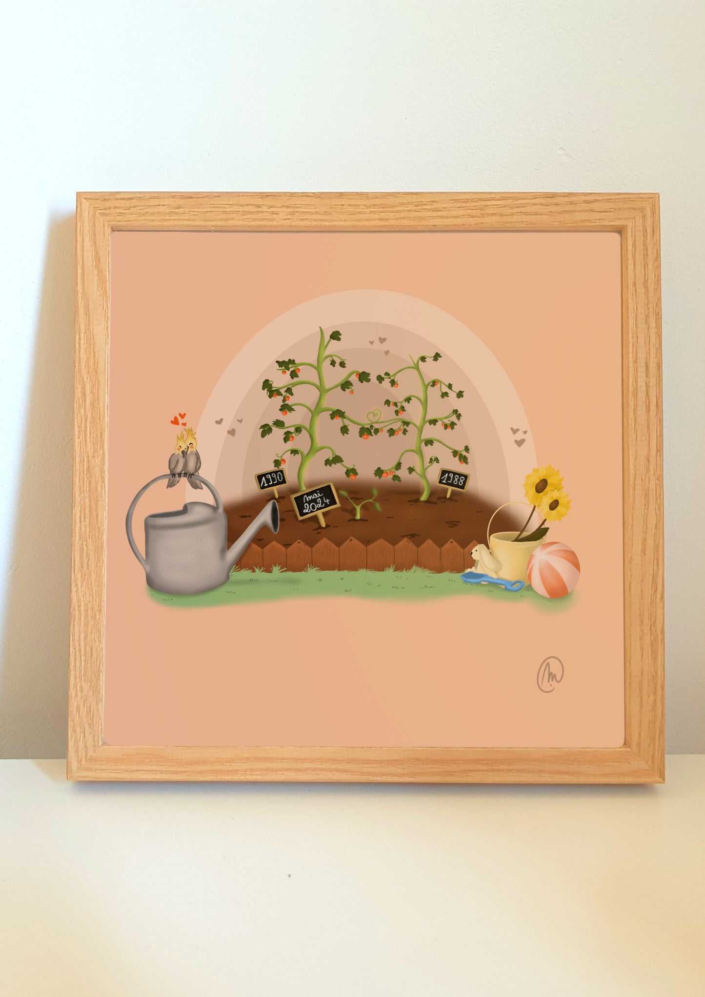 Affiche Le Potager - Annonce naissance