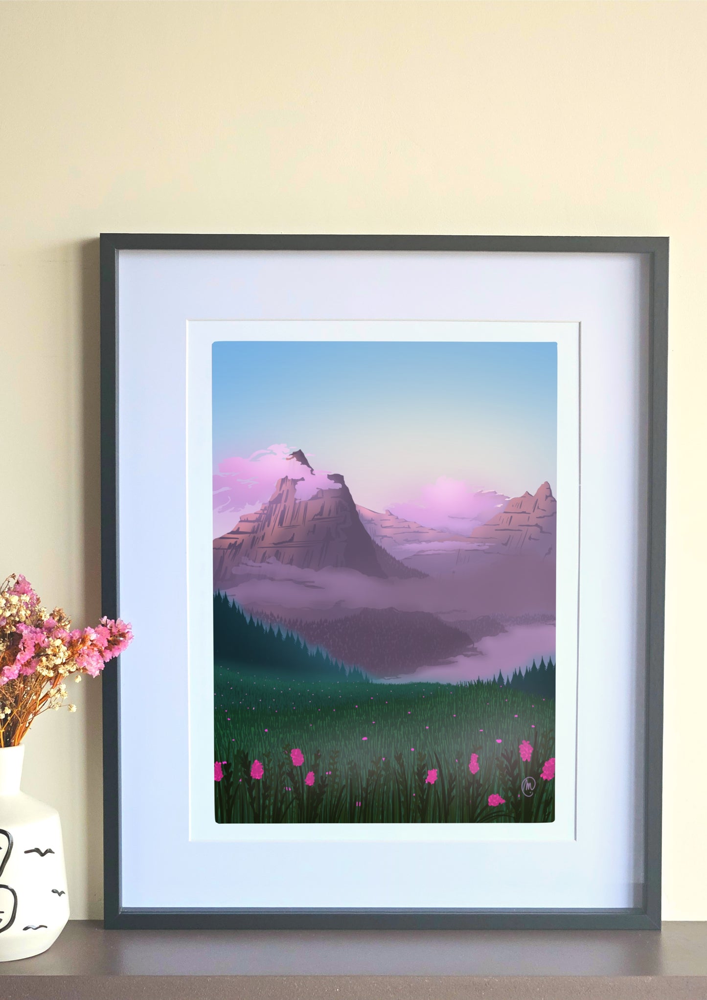 Affiche Lever de soleil Montagne