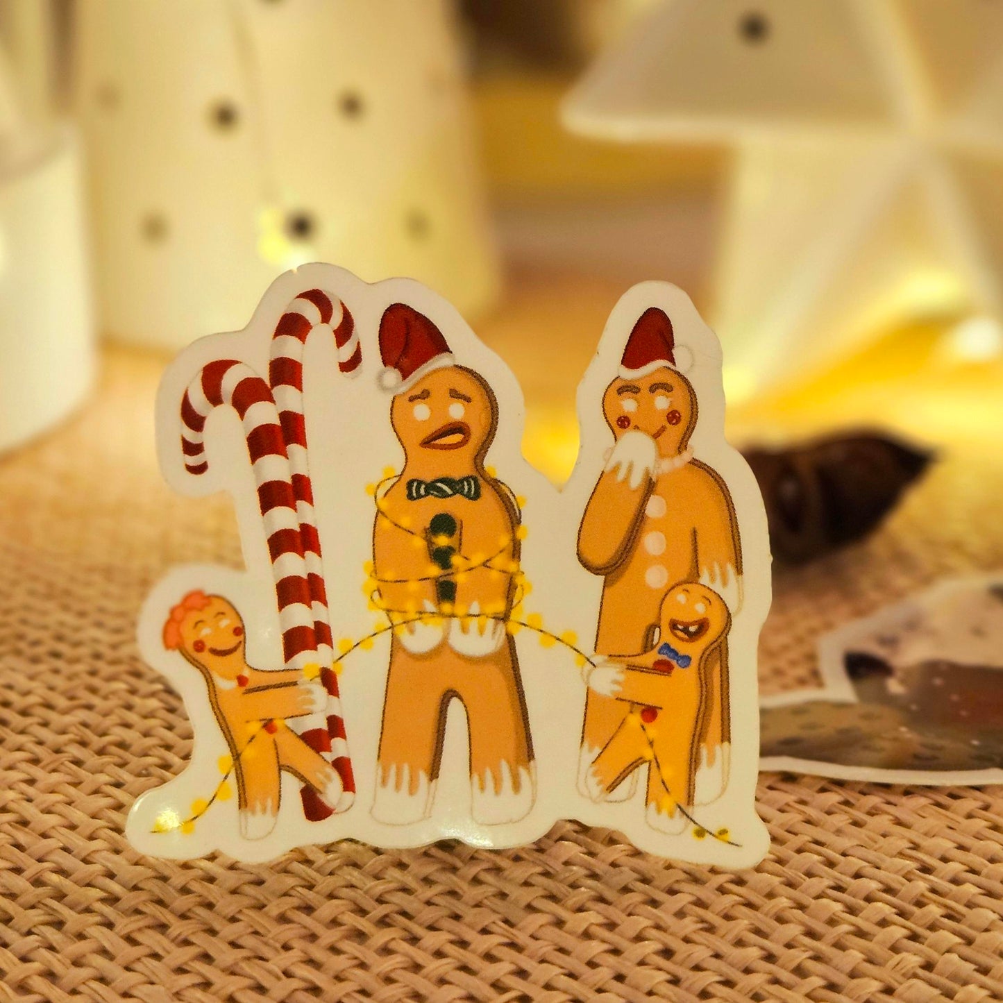 Sticker représentant une famille de petits biscuits