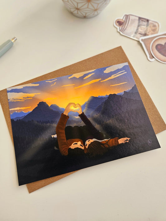 Carte « Les amoureux de la montagne »