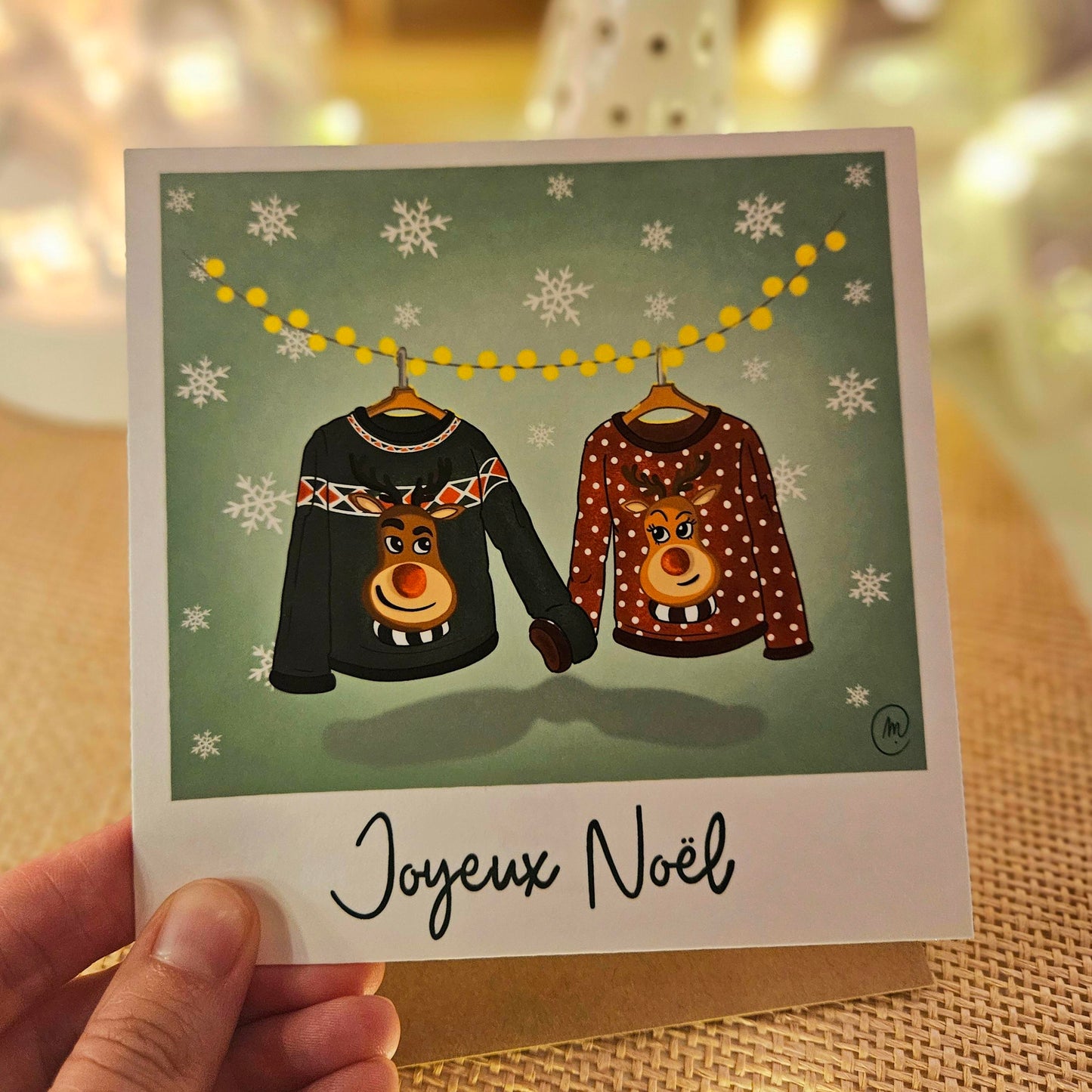 Carte de Noël « Couple pull »