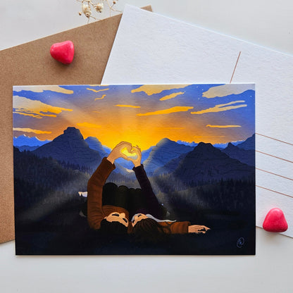 Carte « Les amoureux de la montagne »