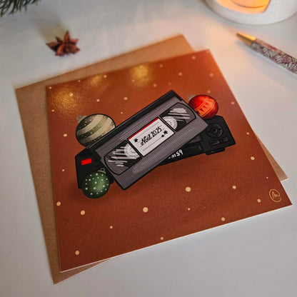 Carte de Noël « Noël en cassette »