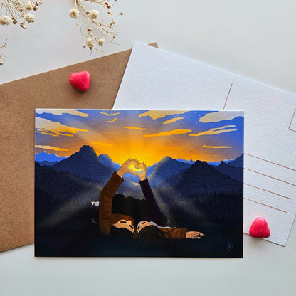 Carte « Les amoureux de la montagne »