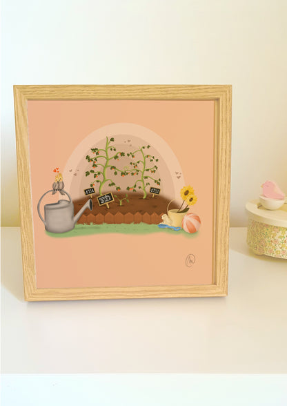 Affiche Le Potager - Annonce naissance