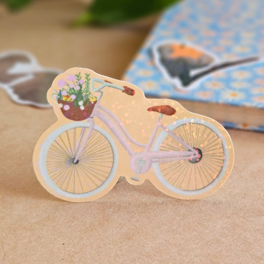 Sticker vélo fleuri